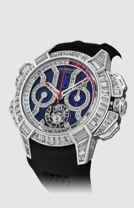 Jacob & Co epic x chrono tourbillon baguette BLUE CRYSTAL EC380.30.BD.AA.A Replica watch (image for) Jacob & Co epic x chrono tourbillon baguette BLUE CRYSTAL EC380.30.BD.AA.A Replica watch